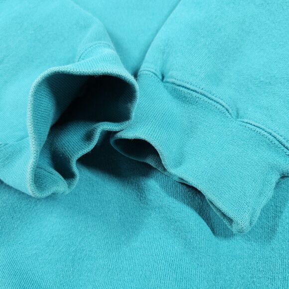 Vintage 90s Levi Strauss & Co Sweatshirt Green Embroidered Logo Spell Out Grunge - Picture 9 of 16